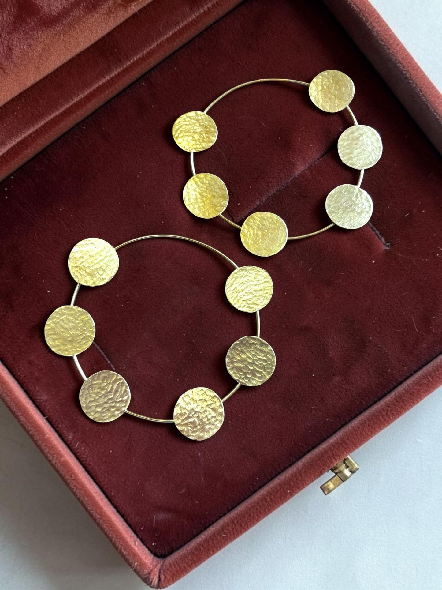 Devayana Hoops Brass Dangler Earrings