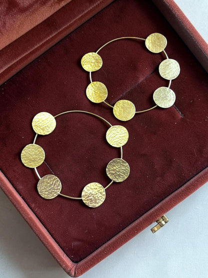 Devayana Hoops Brass Dangler Earrings