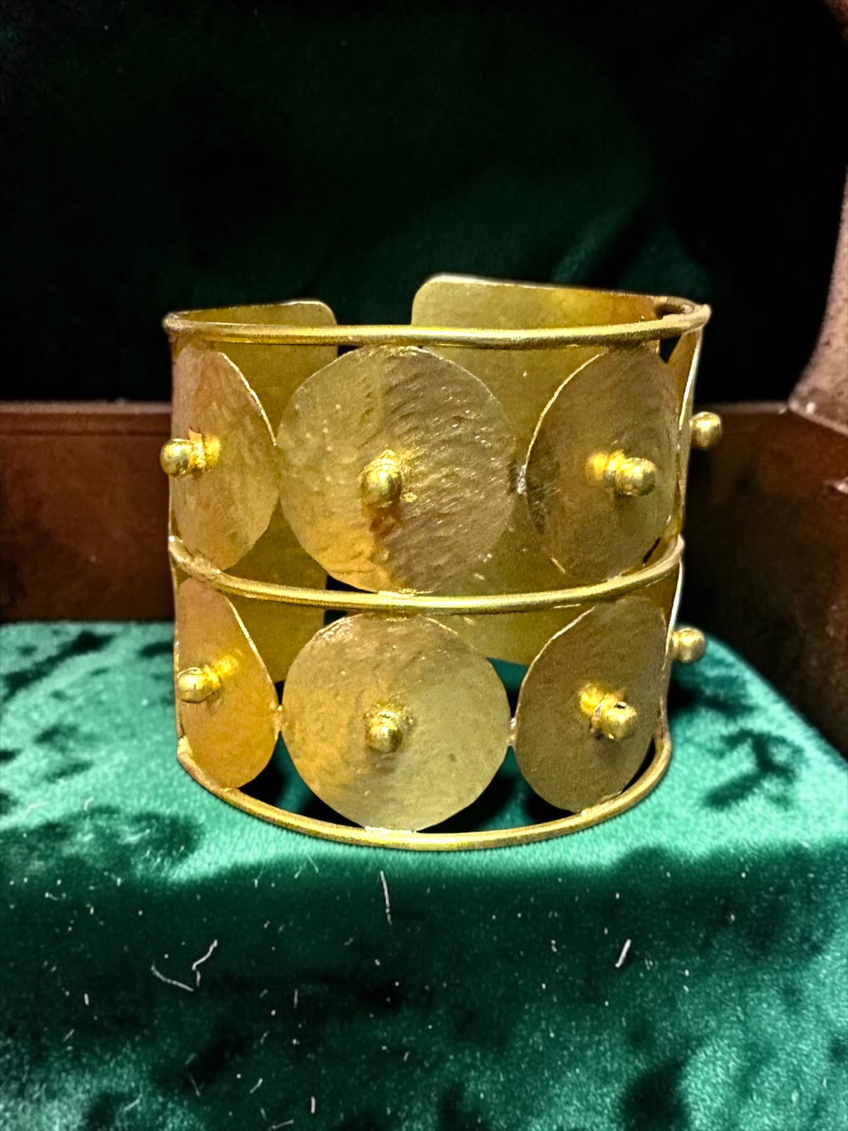 Circle of Life Brass Cuff Bracelet