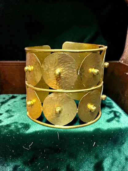 Circle of Life Brass Cuff Bracelet
