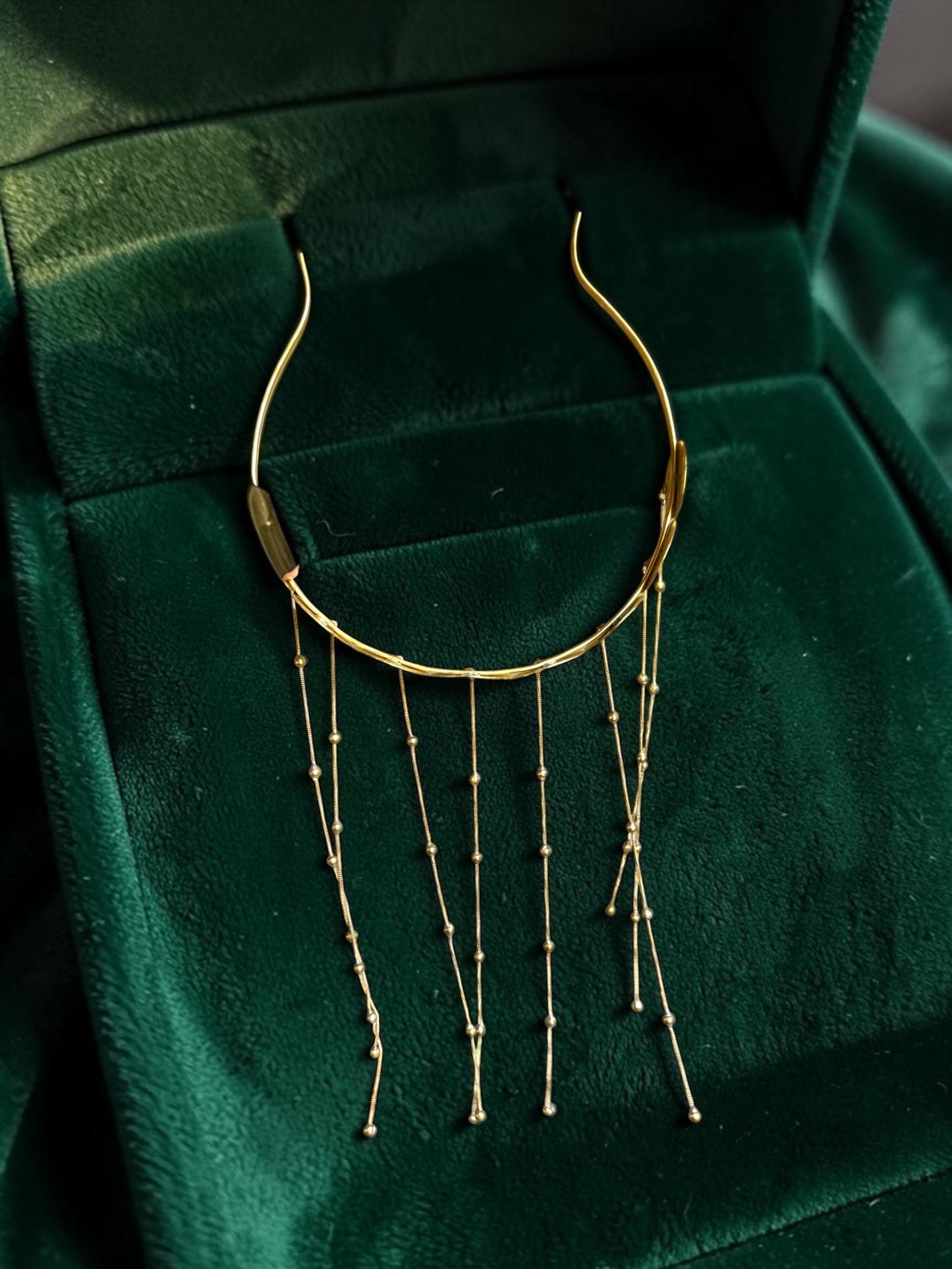 Shama Coin Chains Brass Face Accessory