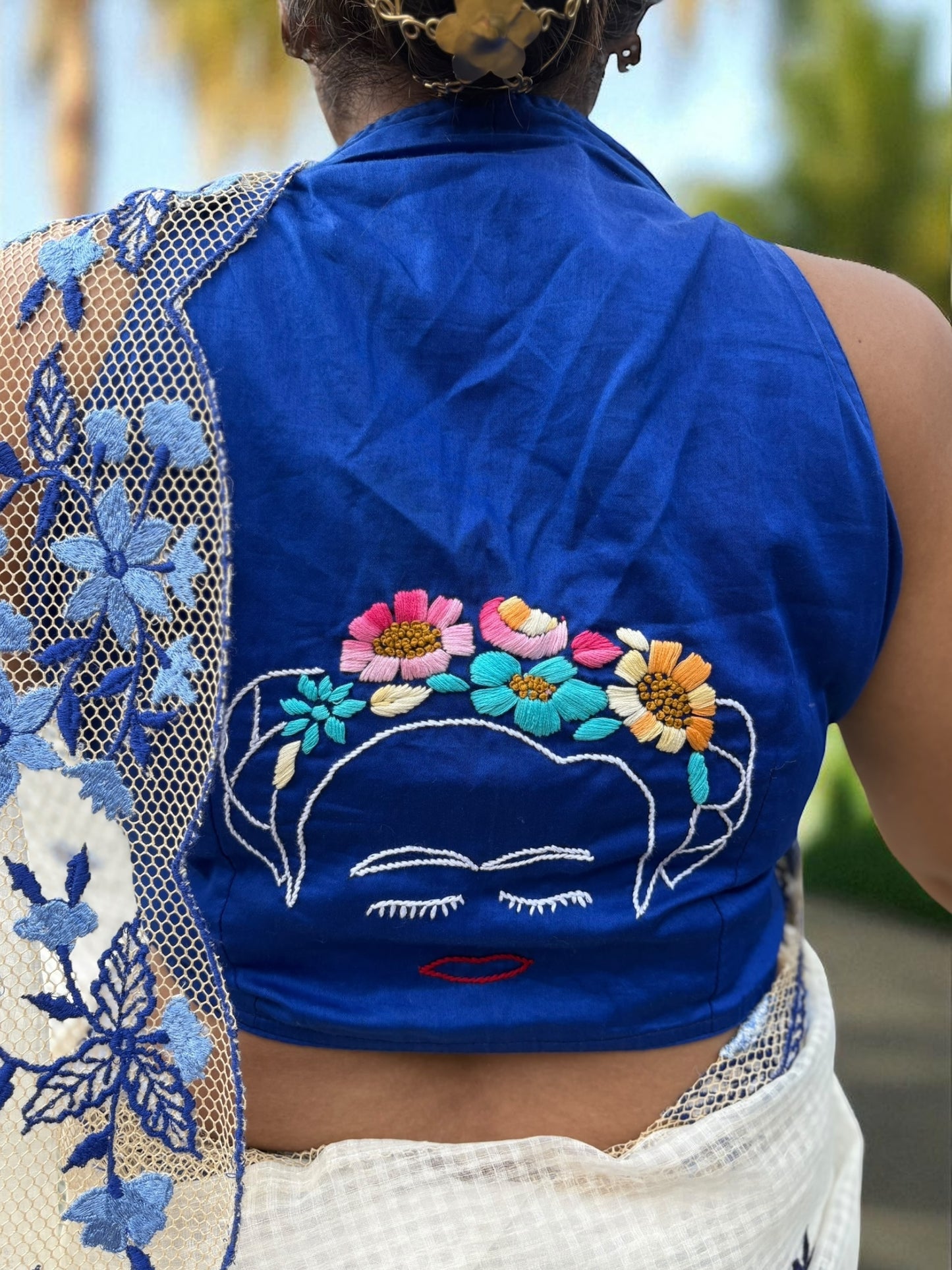 Free as Frida Cotton Hand-Embroidered Blouse