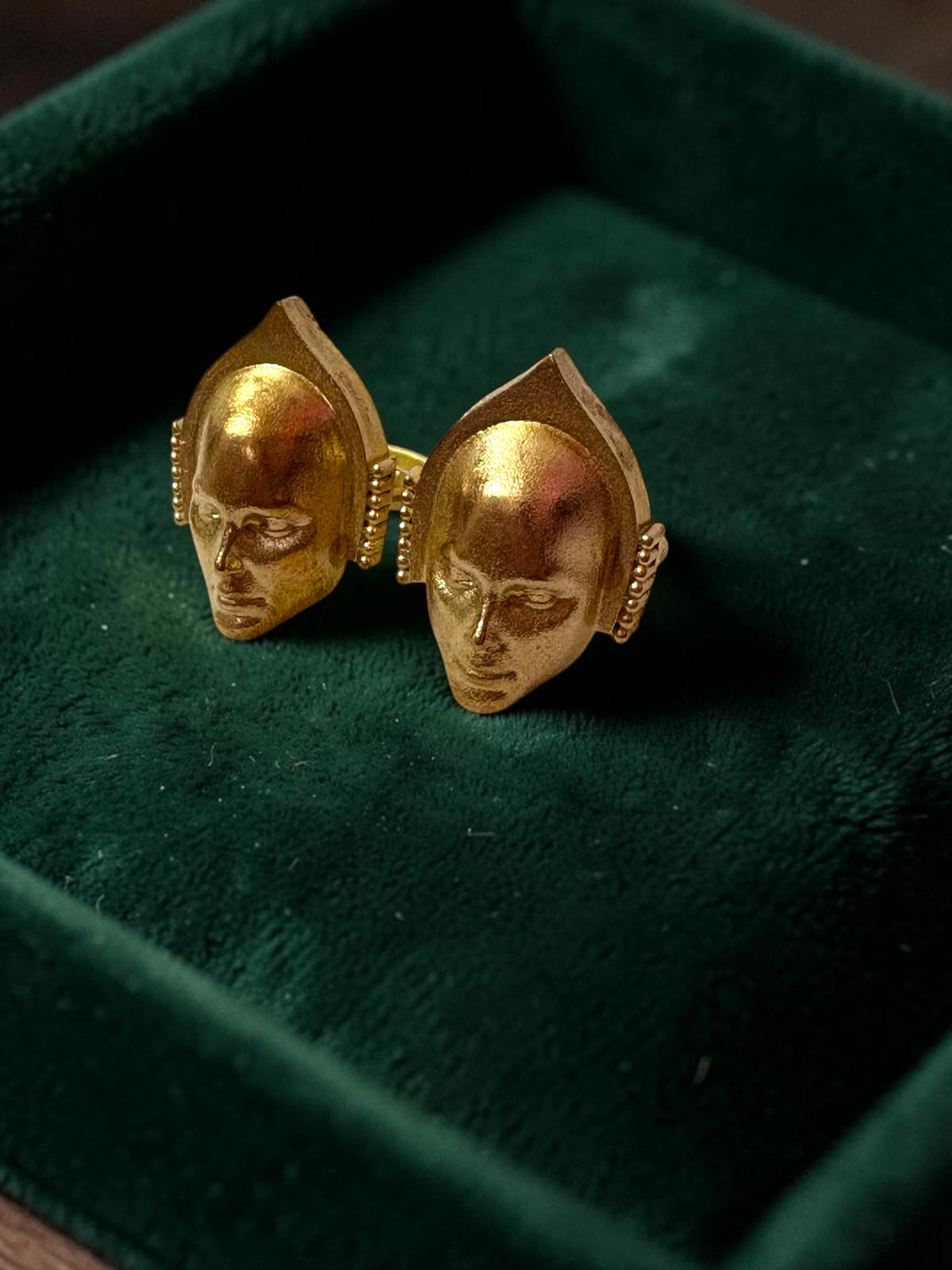 Chehra Premium Sculptural Brass Ring