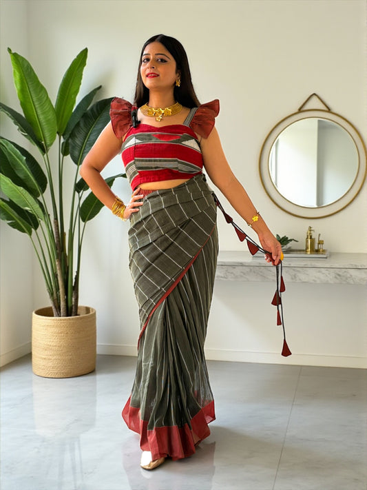 Devika Saree Skirt & Top Cotton Coords Set