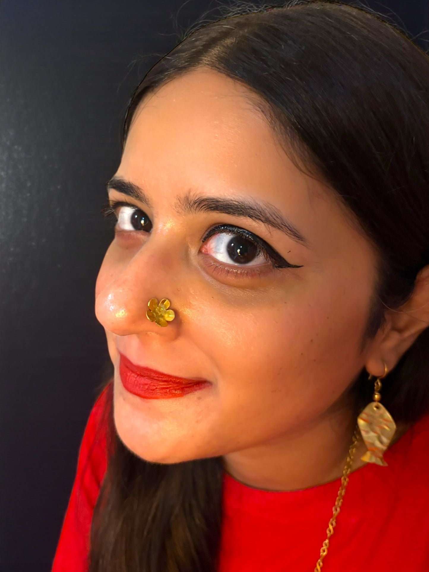 Flower Brass Nosepin (Piercing)