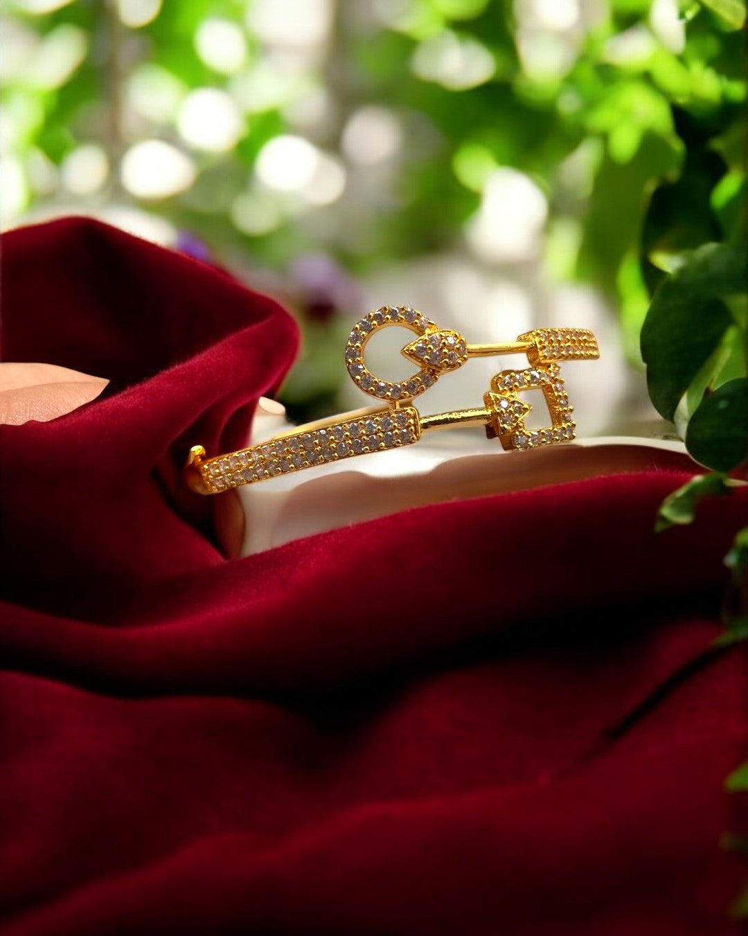 AD Stone Crisscross Bracelet