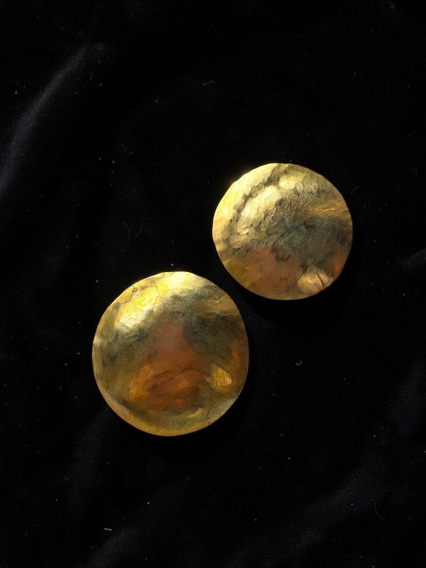 Circle of Life Brass Statement Stud Earrings