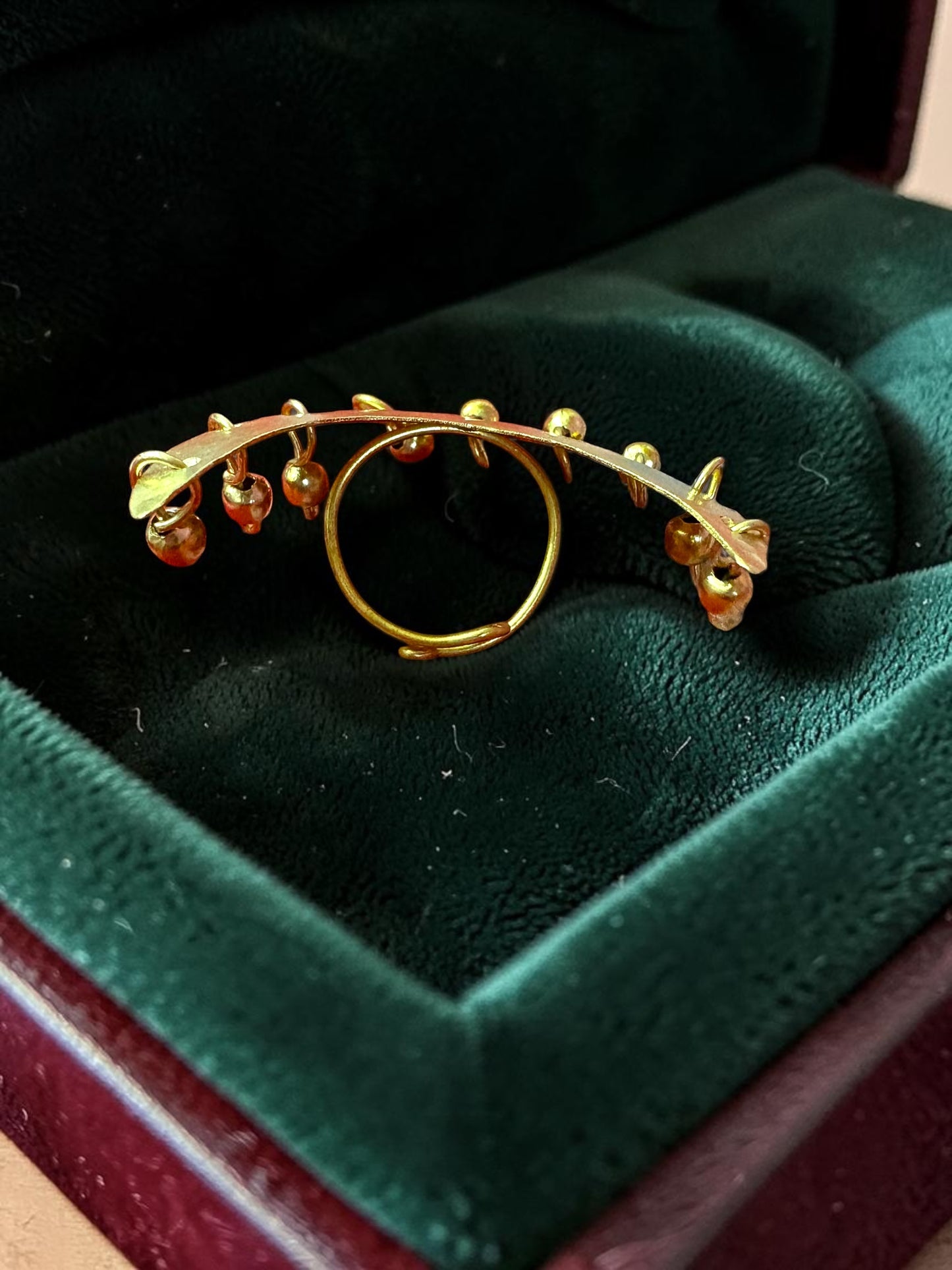 Prathama Chandni Moon Brass Statement Ring