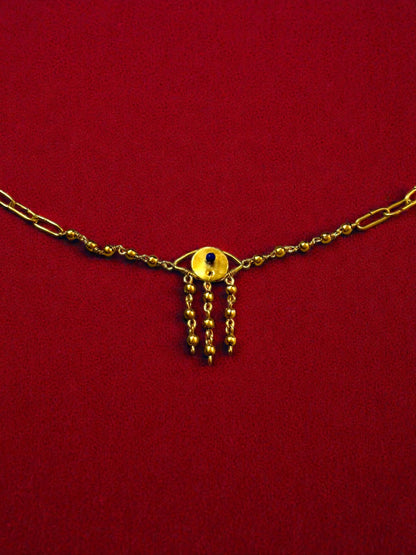 Evil Eye Brass Chain Bracelet
