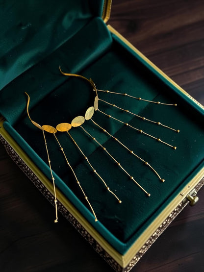 Shama Coin Chains Brass Face Accessory