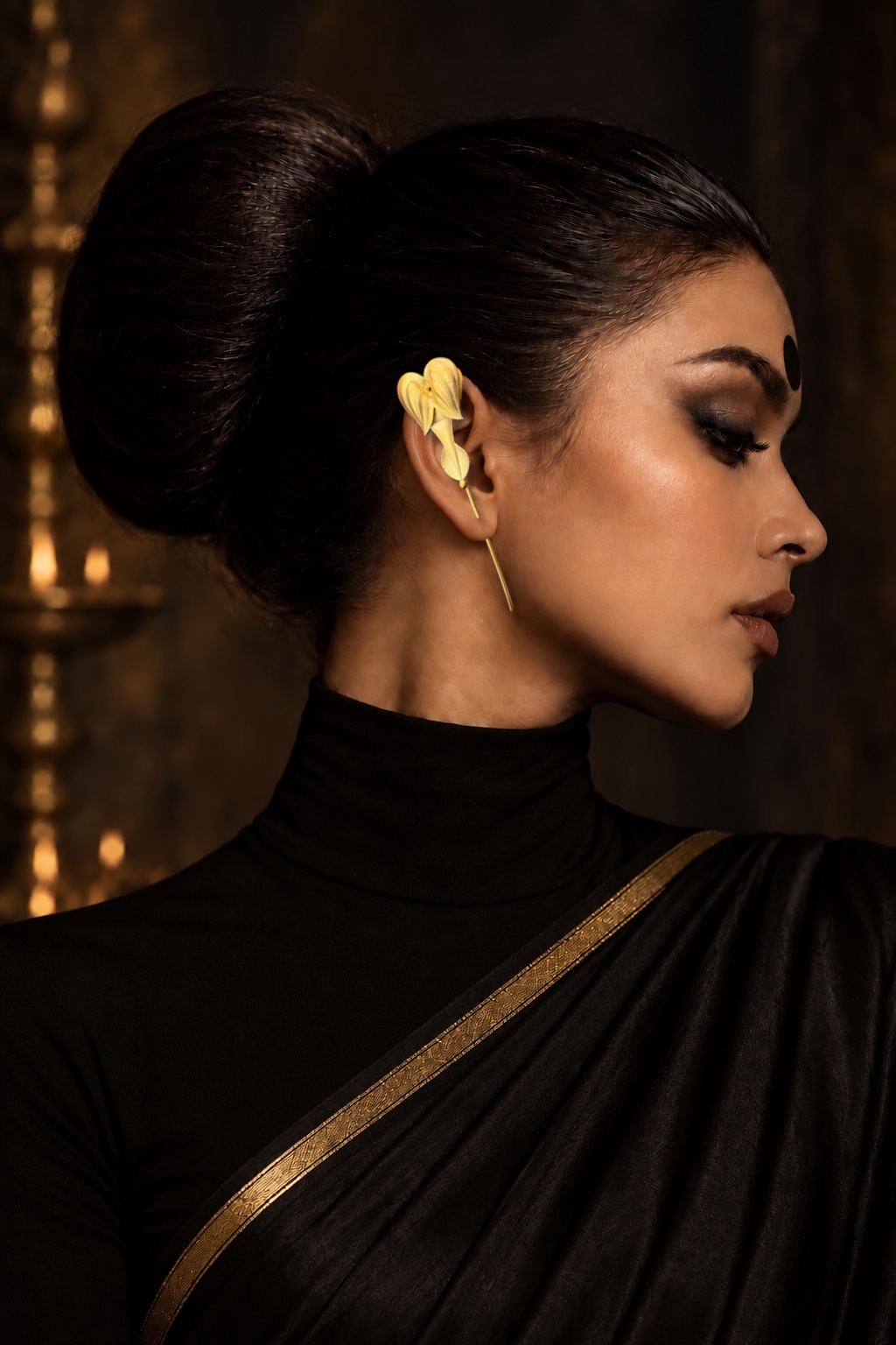 Angel Wings Premium Sculptural Brass Earcuff Earrings