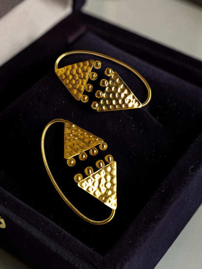 Triangle Boond Boond Brass Earcuff Earrings