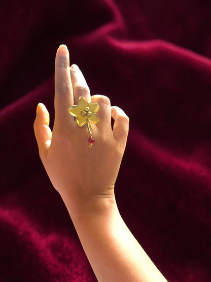 Bangaliana Flower Brass Ring