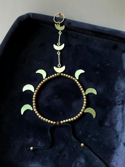 Minimalist Moon Chandni Brass Foot Harness Anklets (1 pair)
