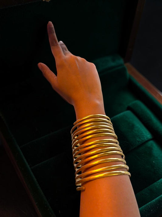 Naga Long Tribal Brass Bracelet
