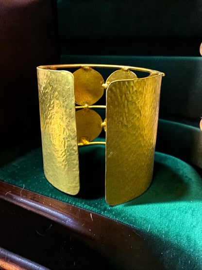 Circle of Life Brass Cuff Bracelet