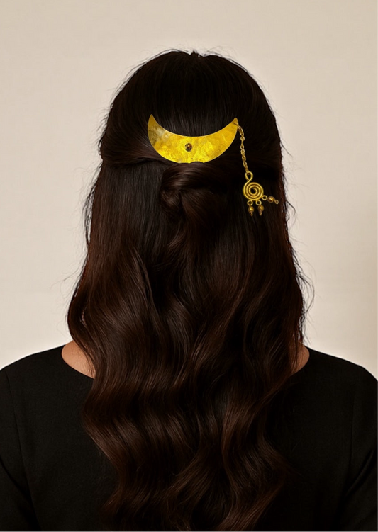 Half Moon Brass Hair Accessory
