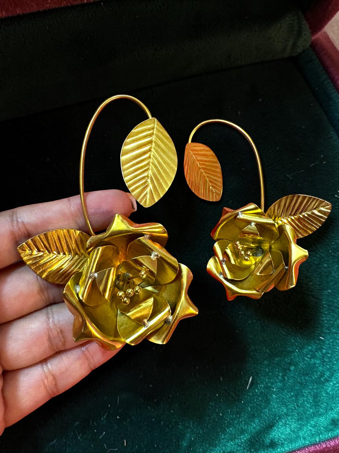 Roselle Brass Earcuff Earrings (Piercing)