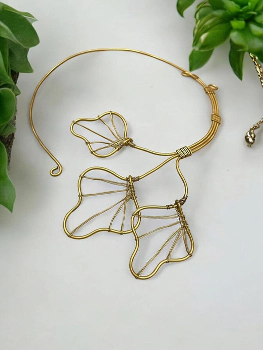 asymmetric-wired-leaves-hansli-designer-brass-necklace