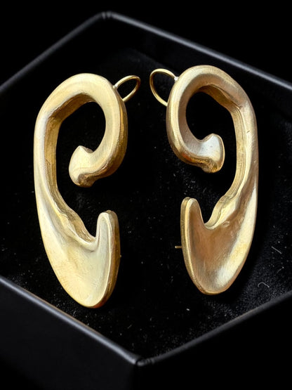 Kaan Premium Sculptural Brass Earcuff Earrings