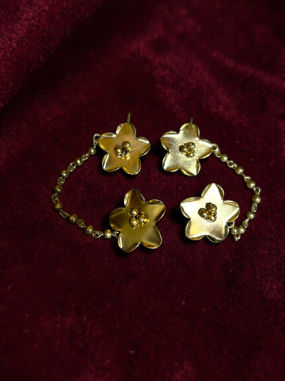 Bangaliana Chained Brass Earcuff Earrings