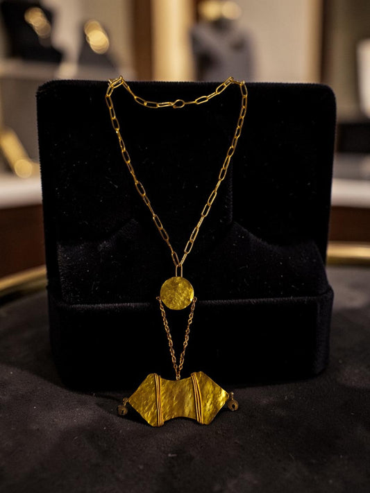 Zameen se Zewar Brass Pendant Chain Necklace