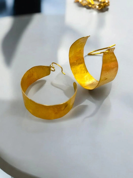 broad-hoop-brass-earrings