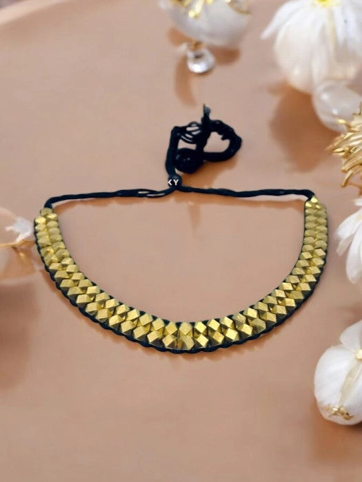 flat-beaded-brass-necklace-and-earrings-set