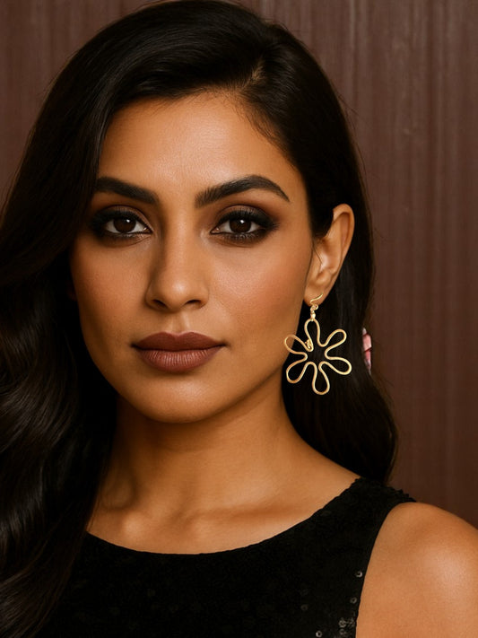 amoeba-brass-earrings