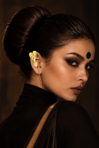 Angel Wings Premium Sculptural Brass Earcuff Earrings