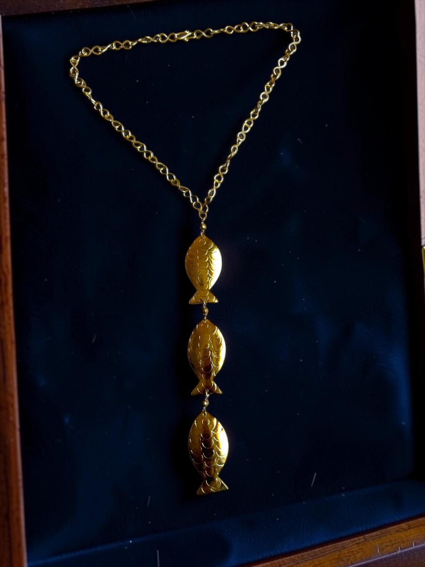 Meenakshi Brass Pendant Chain Necklace