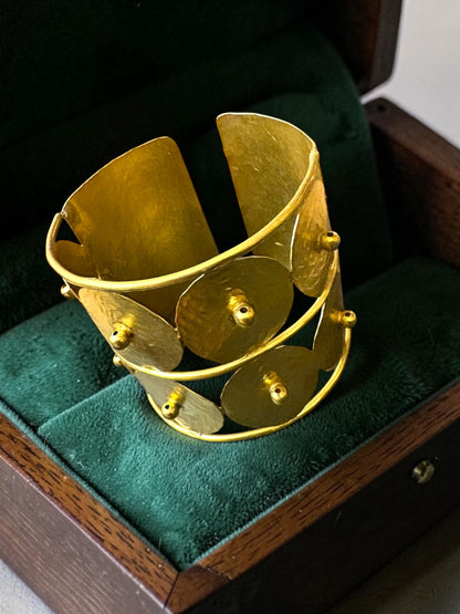 Circle of Life Brass Cuff Bracelet