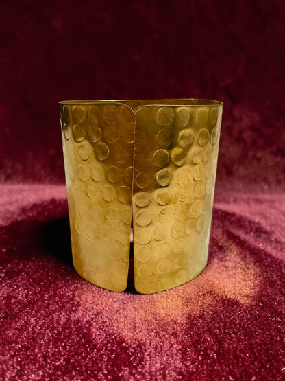 Flower Garden Brass Cuff Bracelet