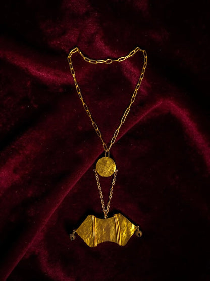 Zameen se Zewar Brass Pendant Chain Necklace