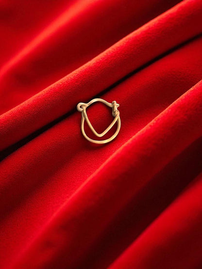 V Circle Brass Nosering (Piercing)