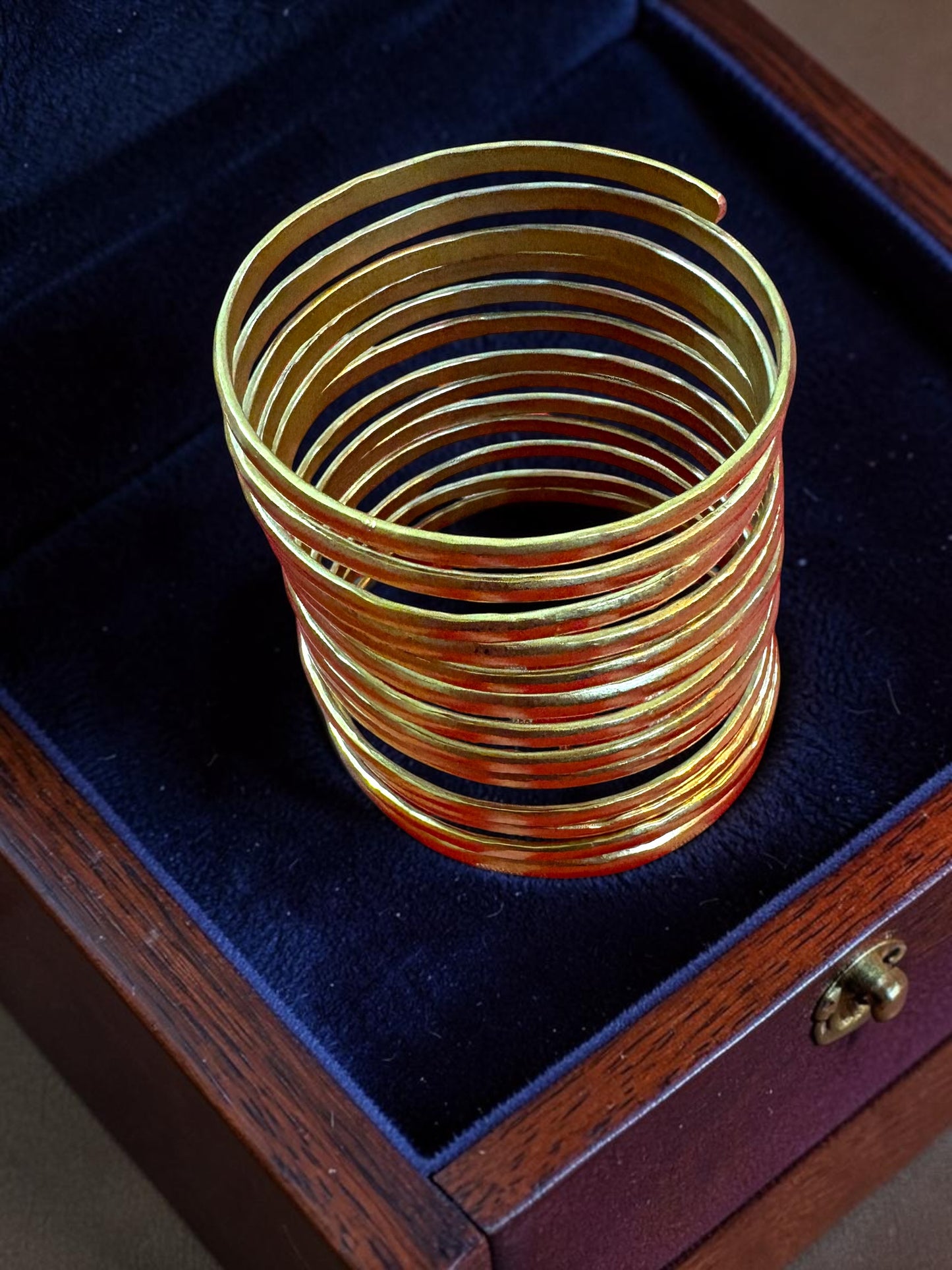 Naga Long Tribal Brass Bracelet