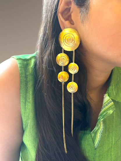 Clockwork Brass Dangler Earrings