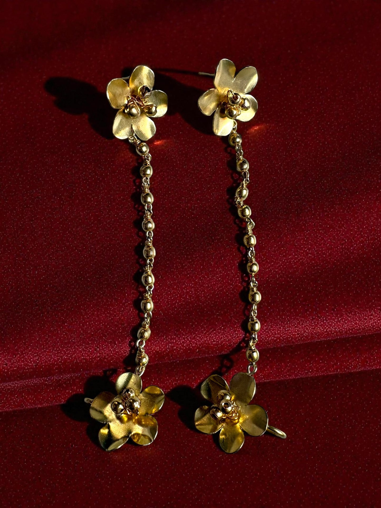 Bangaliana Chained Brass Earcuff Earrings