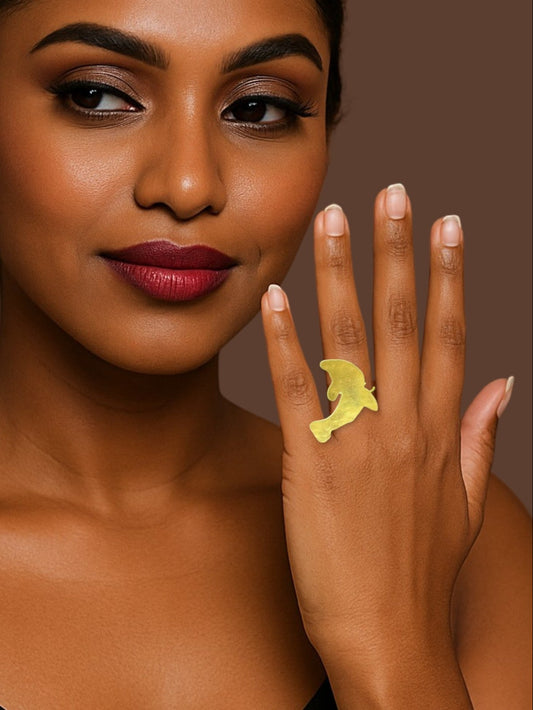 Dolphin Brass Ring