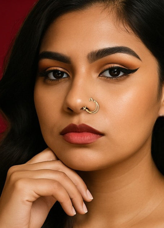 Double Circle Brass Nosering (Piercing)