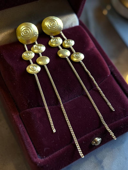 Clockwork Brass Dangler Earrings