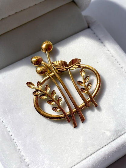 Gulistan Premium Sculptural Brass Brooch