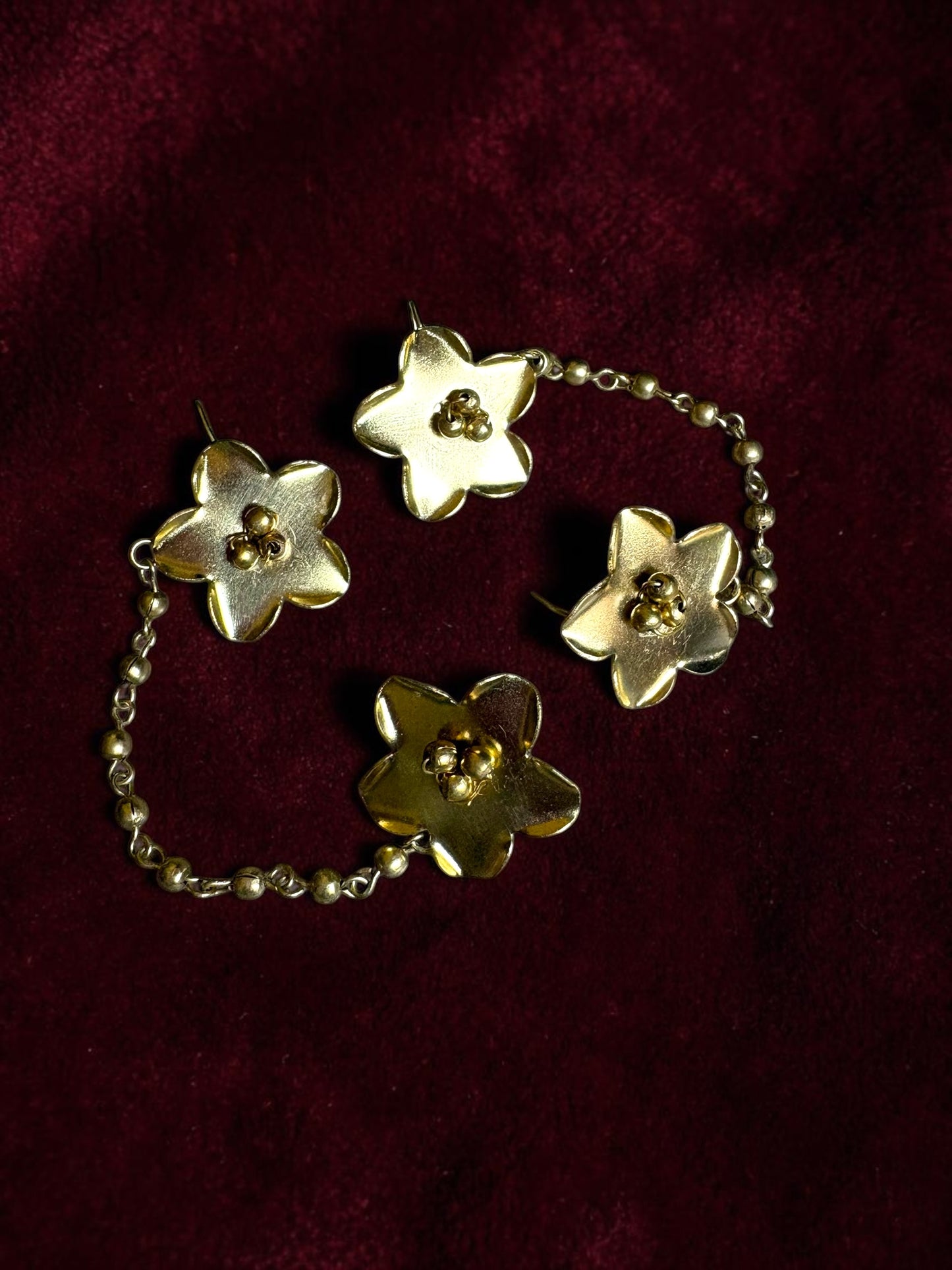 Bangaliana Chained Brass Earcuff Earrings