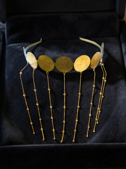 Shama Coin Chains Brass Face Accessory