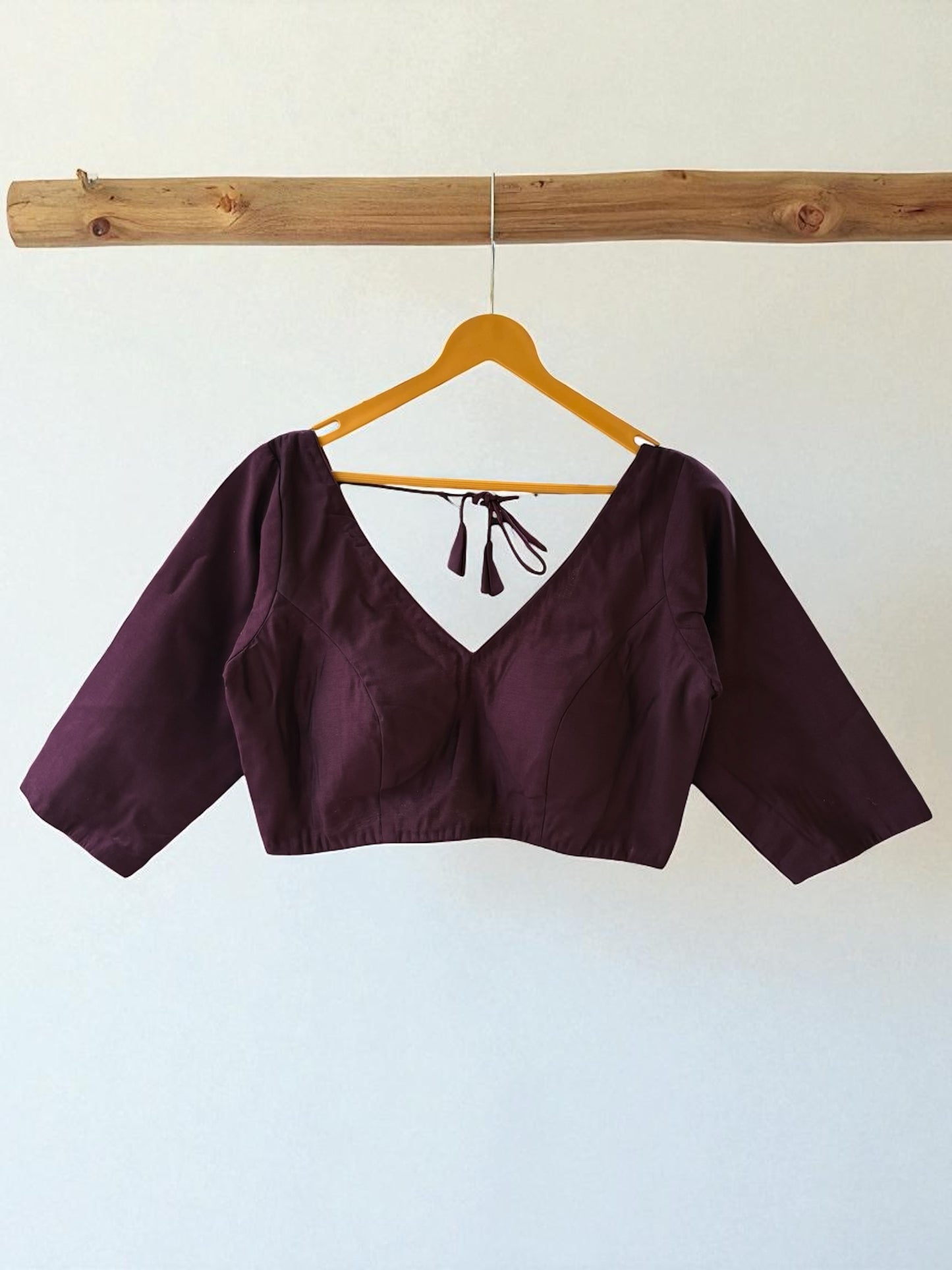 Mrinmoyi Glass Sleeves Padded Blouse - Purple