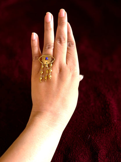 Evil Eye Brass Ring