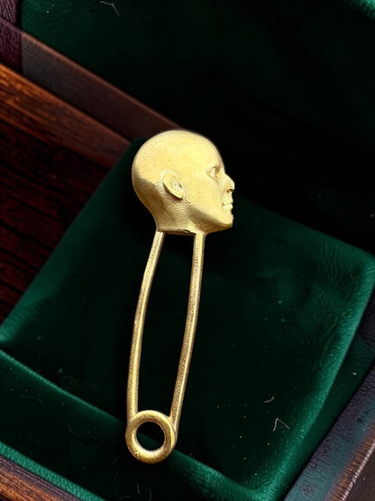 Chehra Premium Sculptural Brass Brooch