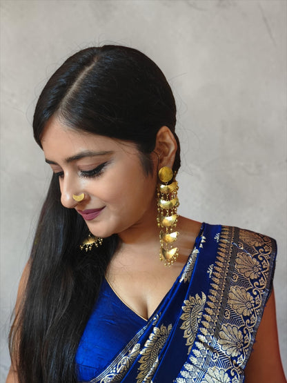 Chandramukhi Moon Brass Dangler Earrings