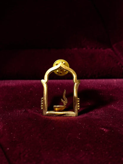 Deepavali Premium Sculptural Brass Brooch