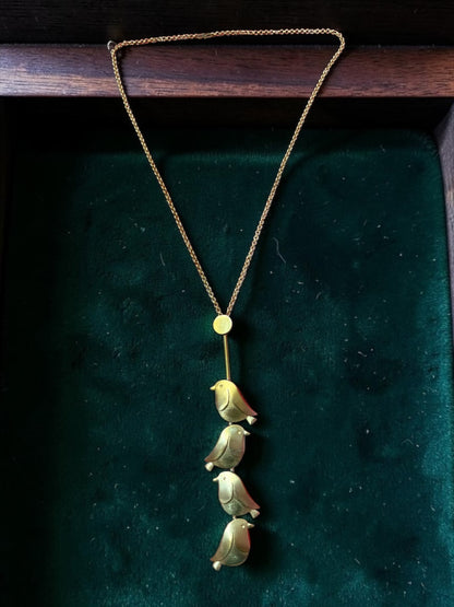 Pakhi Premium Sculptural Brass Necklace Jewelry Set (Necklace, Earrings)